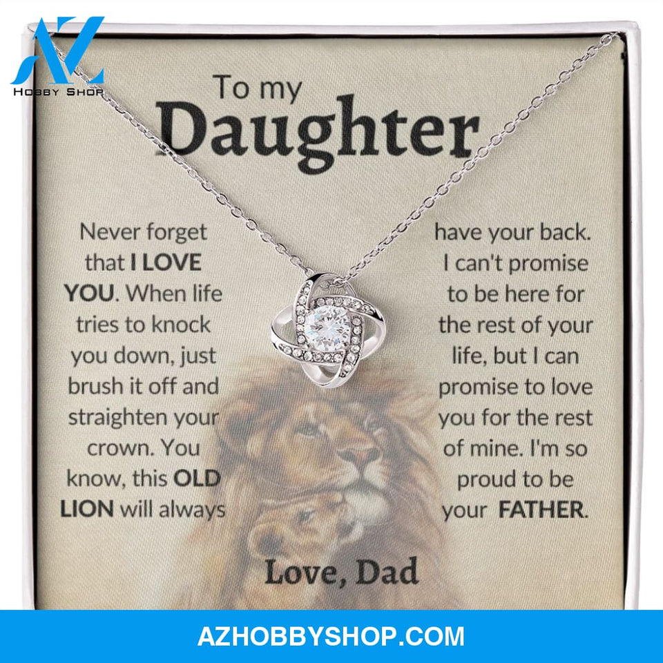 To My Daughter | Proud Of You | Love Knot Necklace | Gift For Daughter From Dad