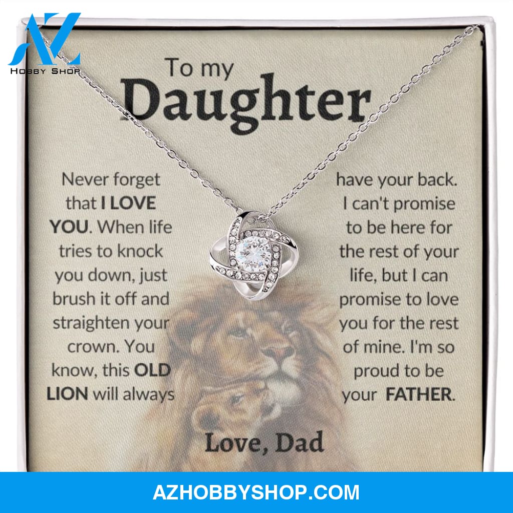 To My Daughter | Proud Of You | Love Knot Necklace | Gift For Daughter From Dad