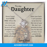 To My Daughter | Proud Of You | Love Knot Necklace | Gift For Daughter From Dad