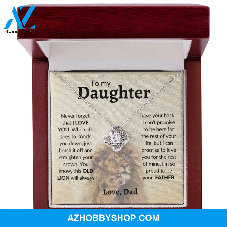To My Daughter | Proud Of You | Love Knot Necklace | Gift For Daughter From Dad