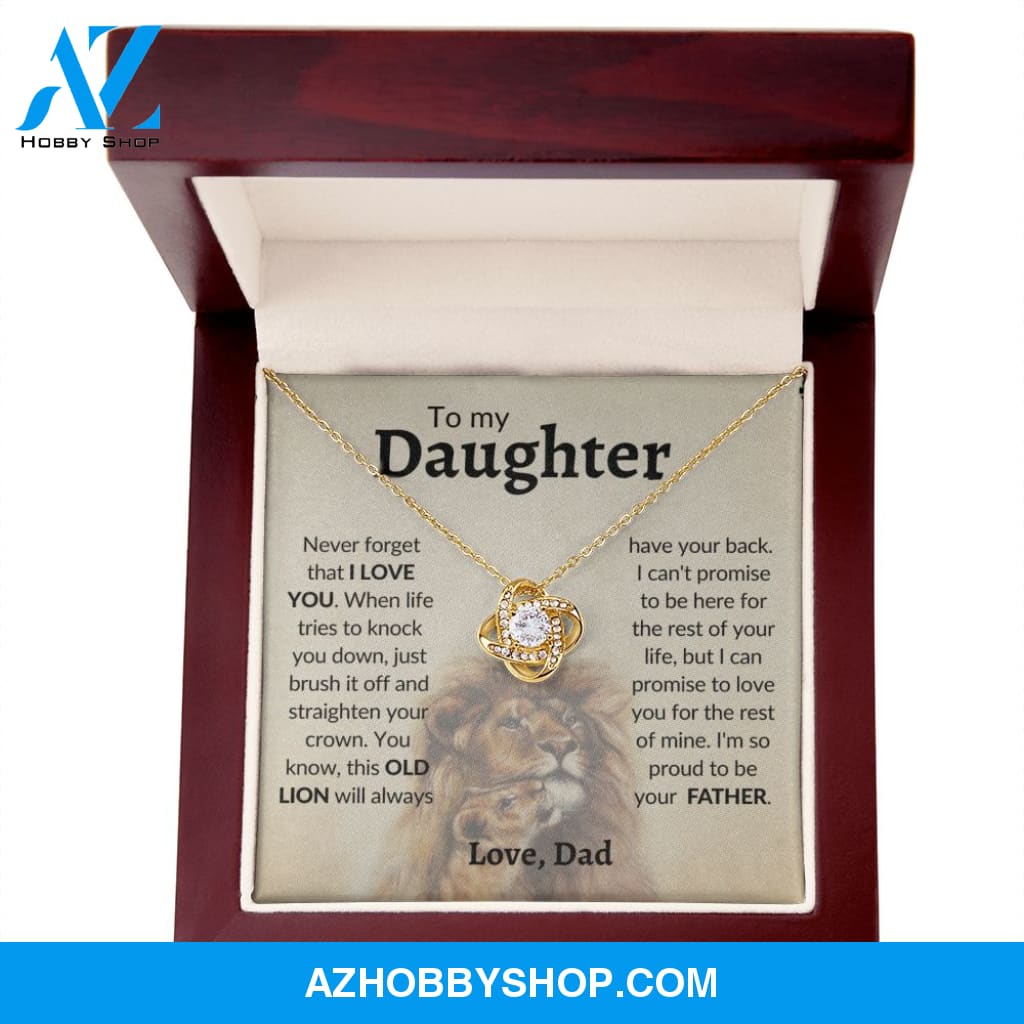 To My Daughter | Proud Of You | Love Knot Necklace | Gift For Daughter From Dad