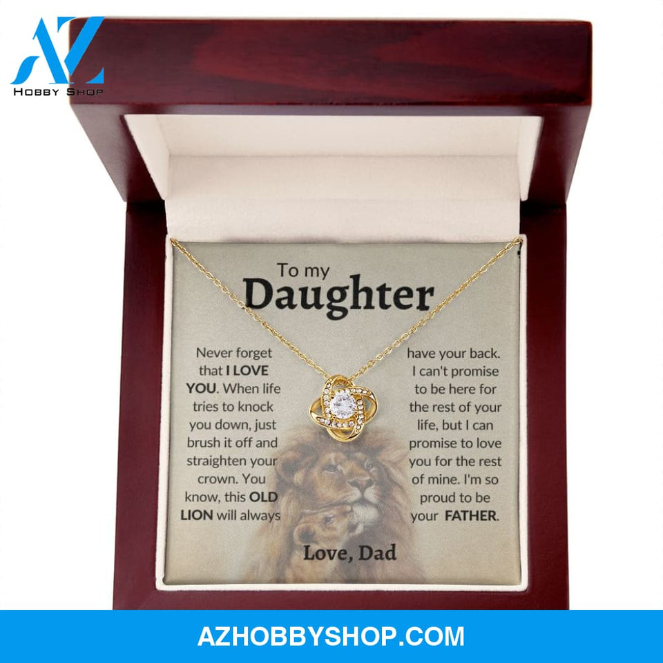 To My Daughter | Proud Of You | Love Knot Necklace | Gift For Daughter From Dad