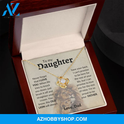To My Daughter | Proud Of You | Love Knot Necklace | Gift For Daughter From Dad