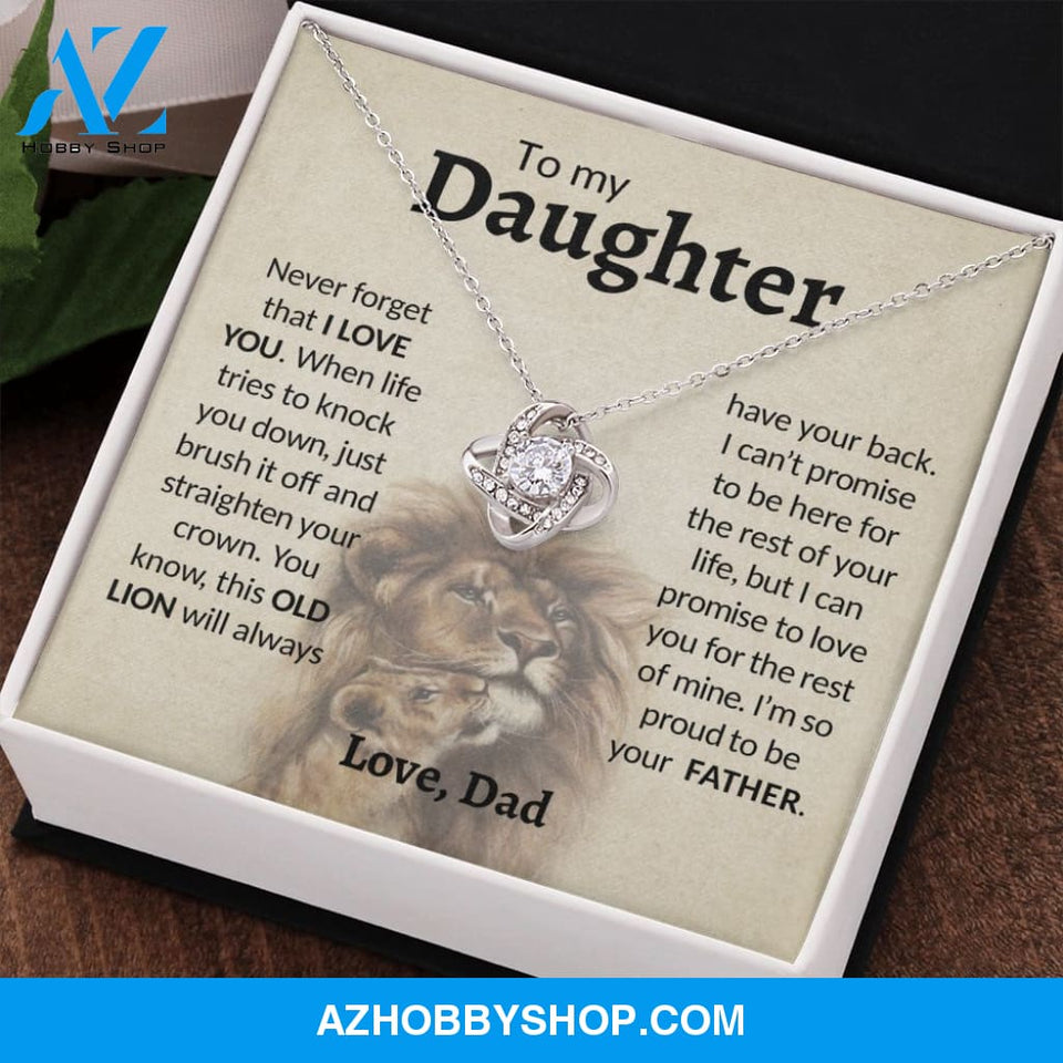 To My Daughter | Proud Of You | Love Knot Necklace | Gift For Daughter From Dad