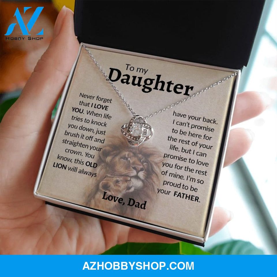 To My Daughter | Proud Of You | Love Knot Necklace | Gift For Daughter From Dad