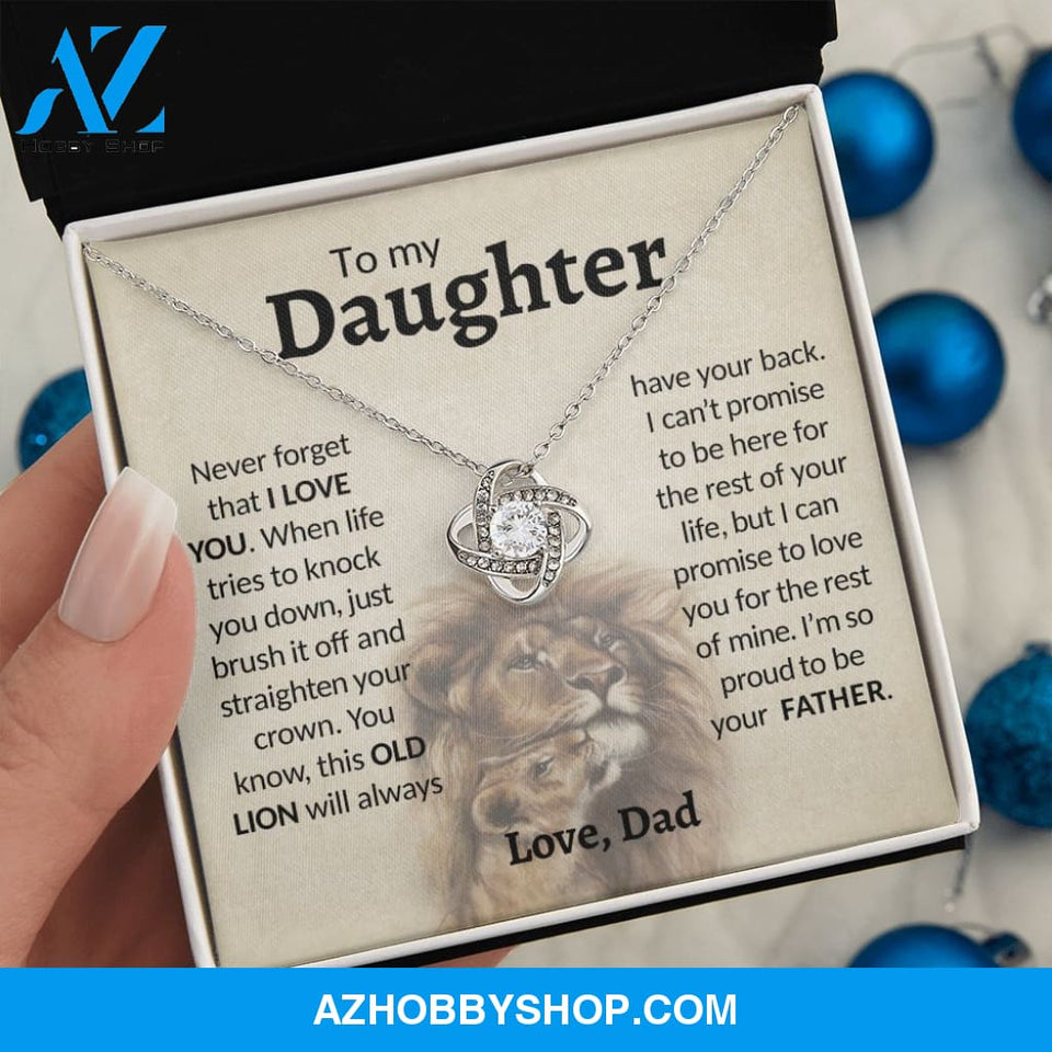 To My Daughter | Proud Of You | Love Knot Necklace | Gift For Daughter From Dad