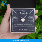 To My Daughter - Remember - Love Knot Necklace