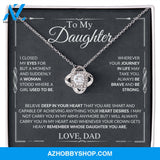To My Daughter - Remember - Love Knot Necklace
