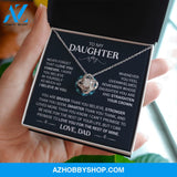 To My Daughter - Straighten Your Crown - Love Knot Necklace
