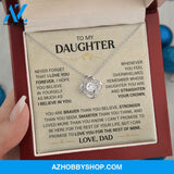 To My Daughter - Straighten Your Crown - Love Knot Necklace