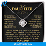 To My Daughter - Straighten Your Crown - Love Knot Necklace