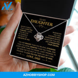 To My Daughter - Straighten Your Crown - Love Knot Necklace