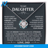 To My Daughter - Straighten Your Crown - Love Knot Necklace
