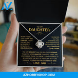 To My Daughter - Straighten Your Crown - Love Knot Necklace