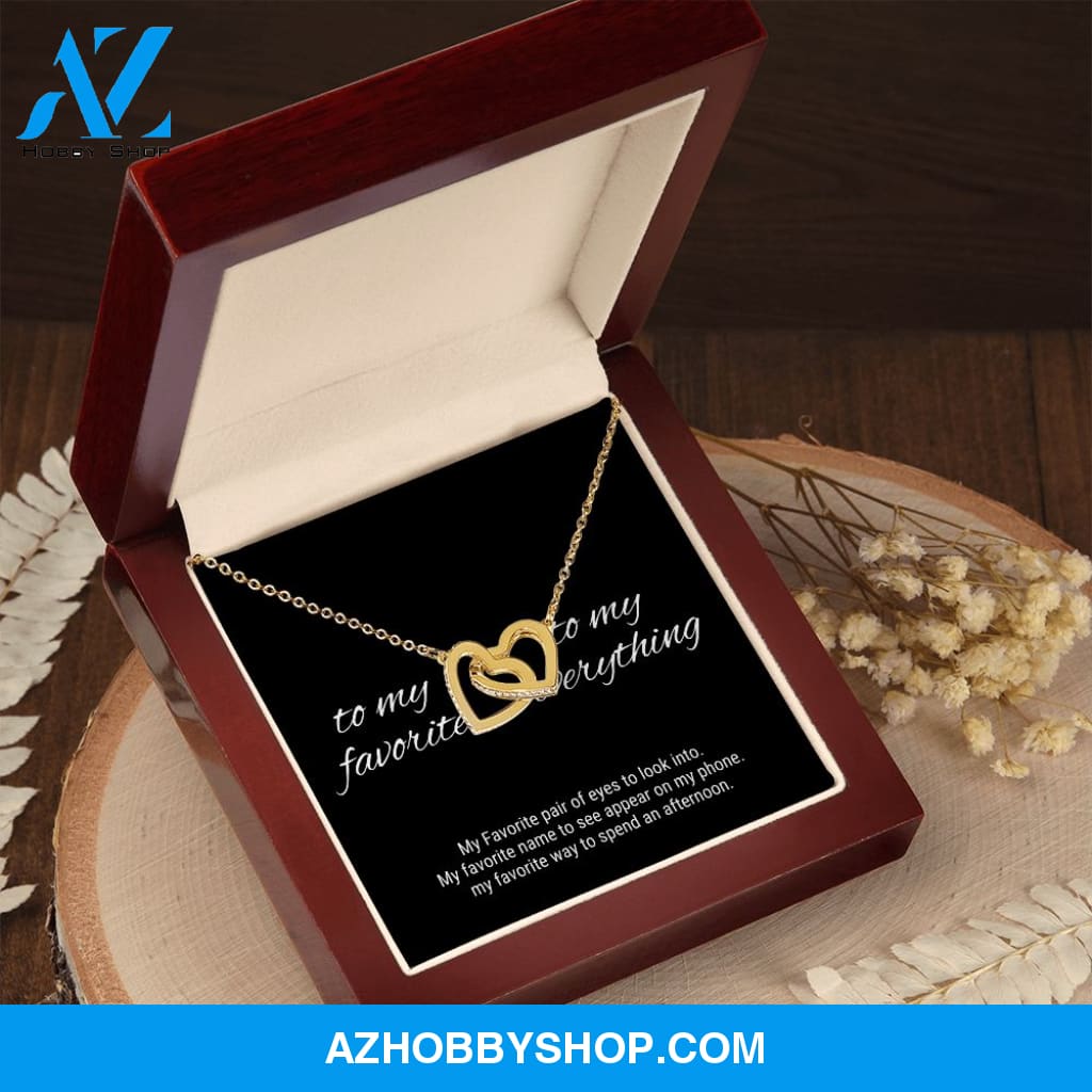 To My Favorite, To My Everything Interlocking Hearts Necklace