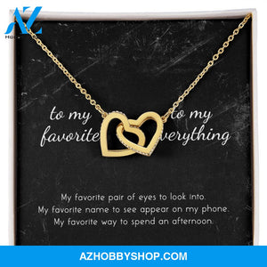 To My Favorite, To My Everything Interlocking Hearts Necklace