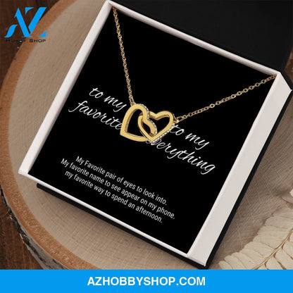 To My Favorite, To My Everything Interlocking Hearts Necklace
