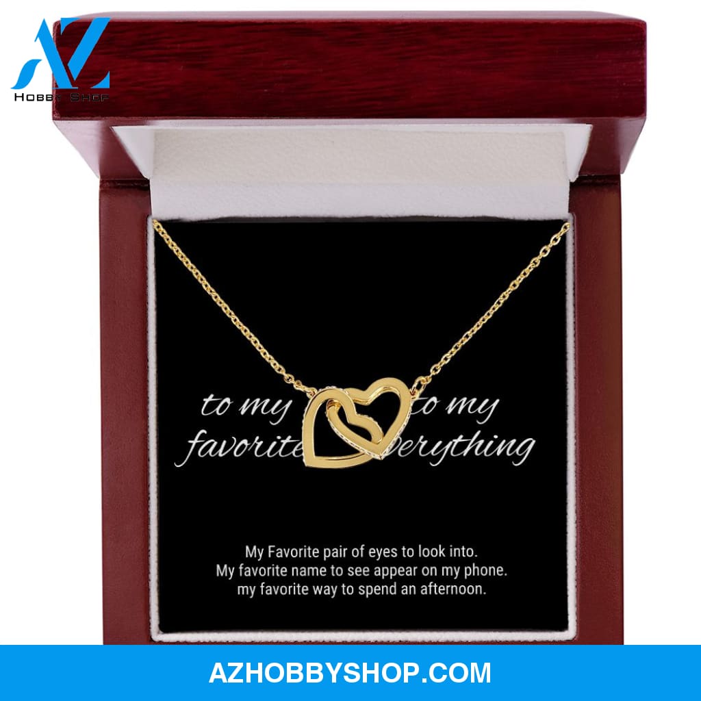 To My Favorite, To My Everything Interlocking Hearts Necklace