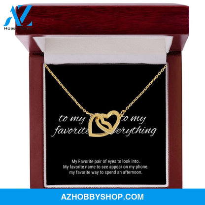 To My Favorite, To My Everything Interlocking Hearts Necklace