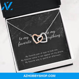 To My Favorite, To My Everything Interlocking Hearts Necklace