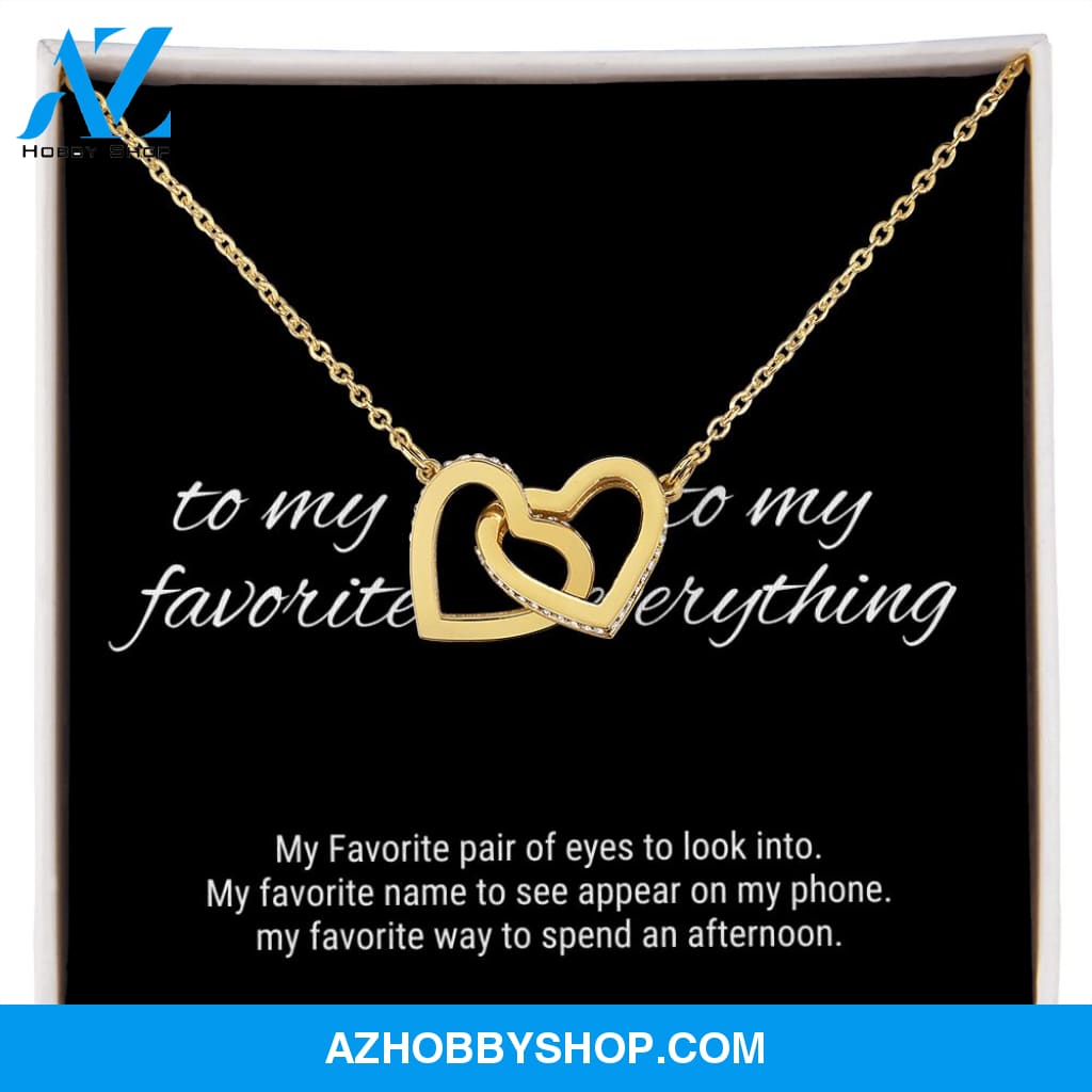 To My Favorite, To My Everything Interlocking Hearts Necklace