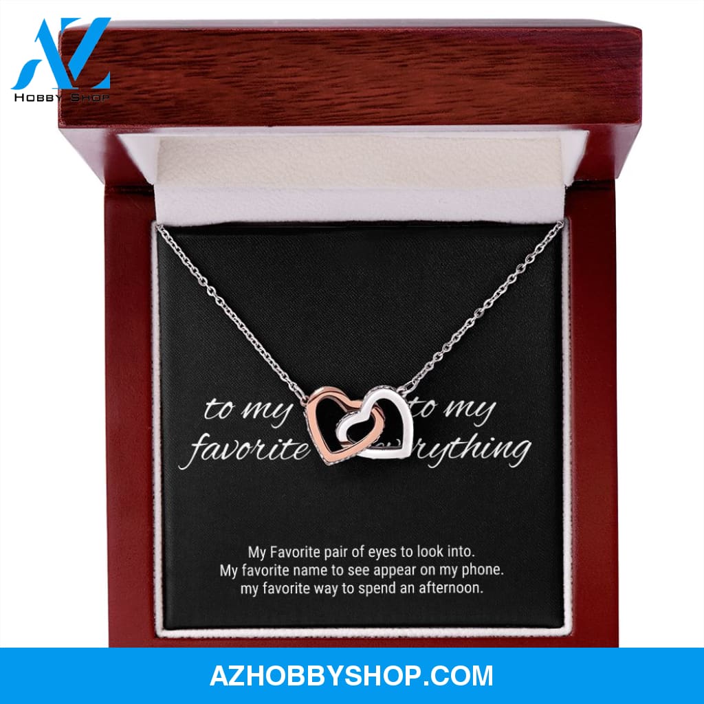 To My Favorite, To My Everything Interlocking Hearts Necklace