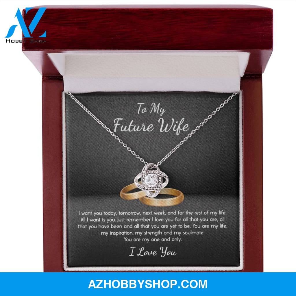 To My Future Wife My One and Only Love Knot Necklace