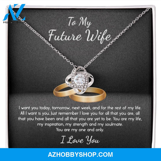 To My Future Wife My One and Only Love Knot Necklace