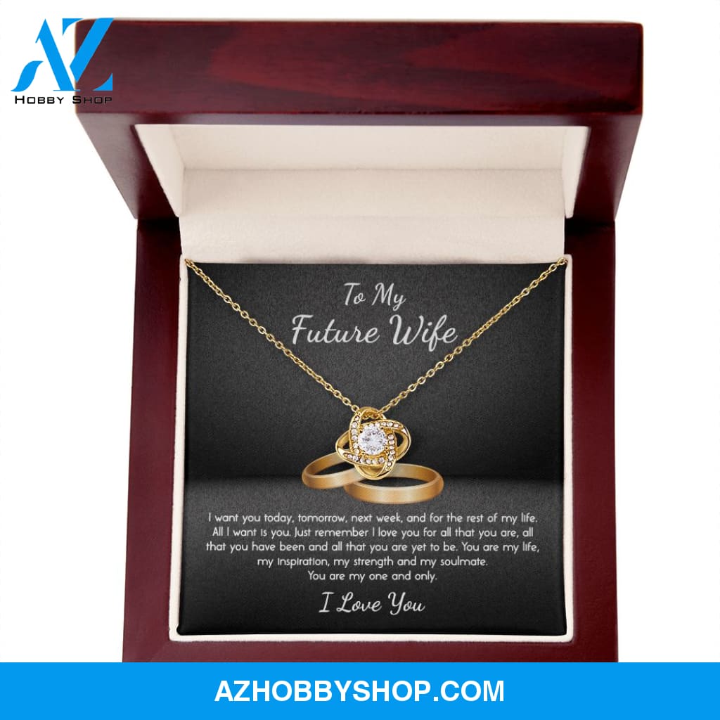 To My Future Wife My One and Only Love Knot Necklace