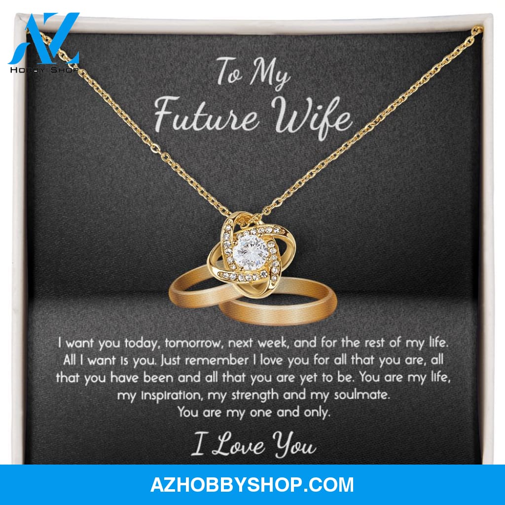 To My Future Wife My One and Only Love Knot Necklace