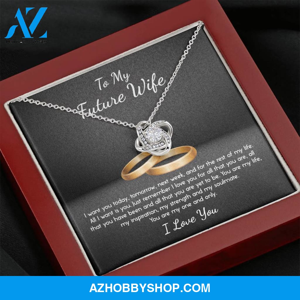 To My Future Wife My One and Only Love Knot Necklace