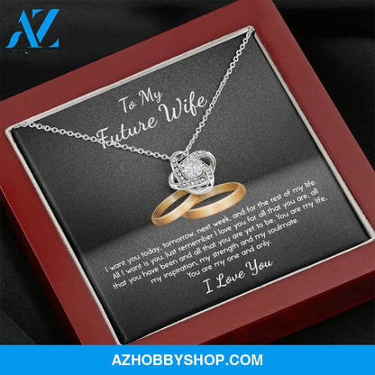 To My Future Wife My One and Only Love Knot Necklace