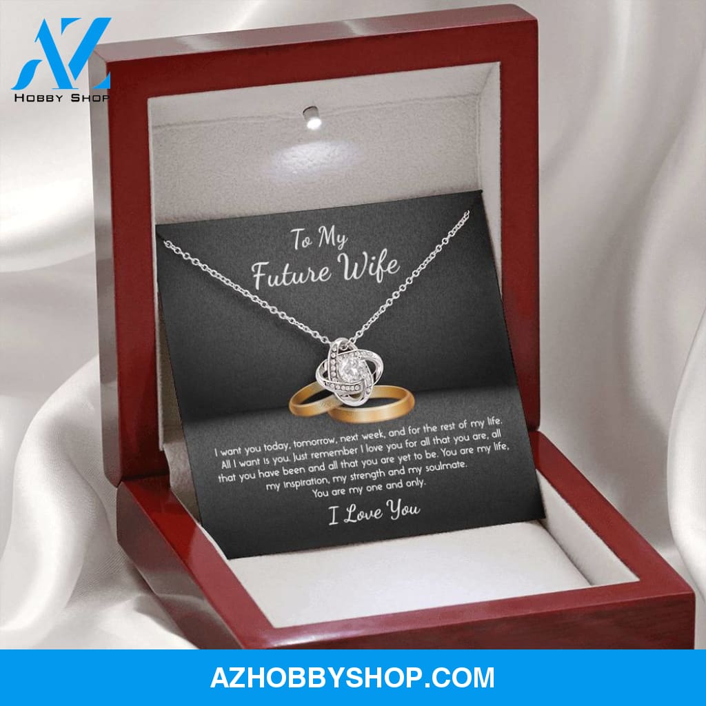 To My Future Wife My One and Only Love Knot Necklace