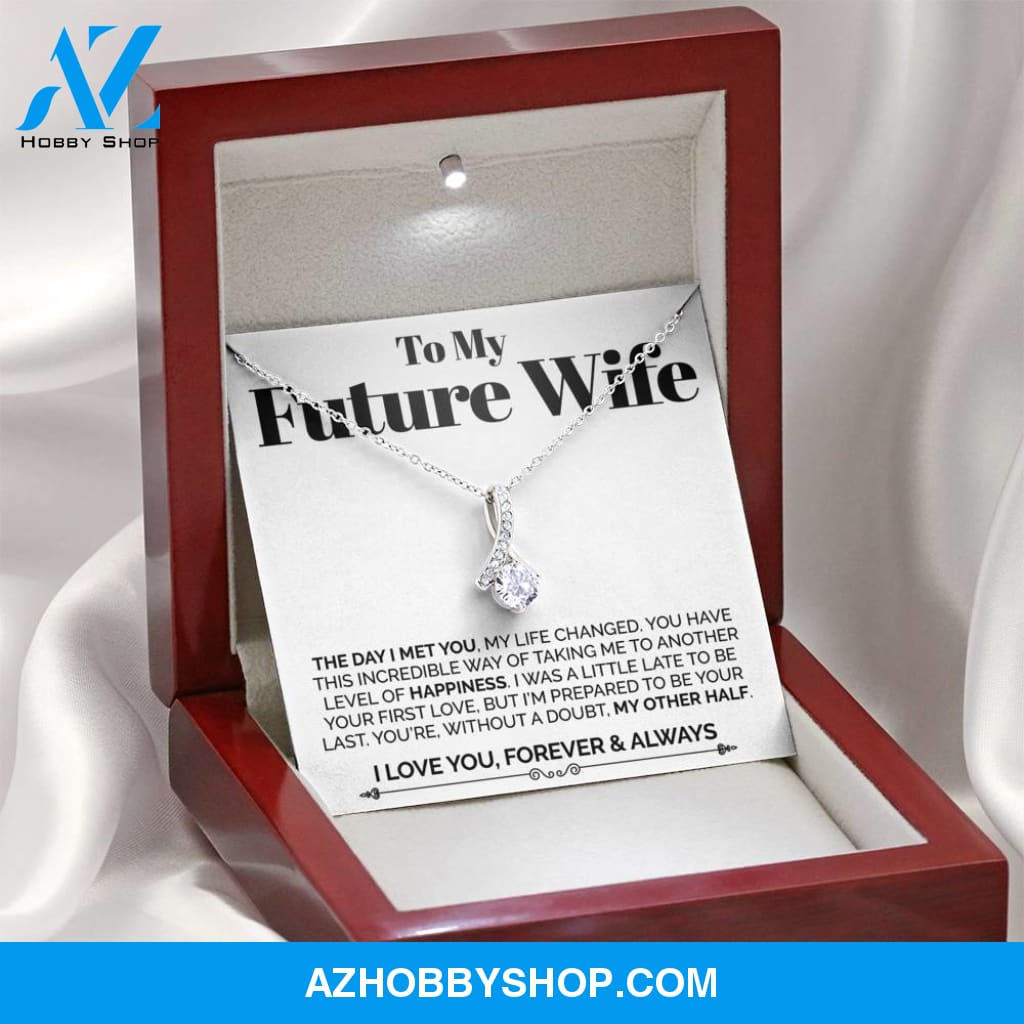 To My Future Wife - The Day I Met You - White Gold Alluring Necklace