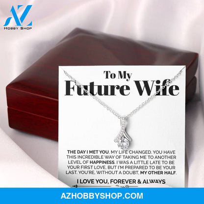 To My Future Wife - The Day I Met You - White Gold Alluring Necklace