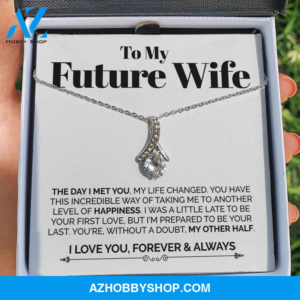 To My Future Wife - The Day I Met You - White Gold Alluring Necklace