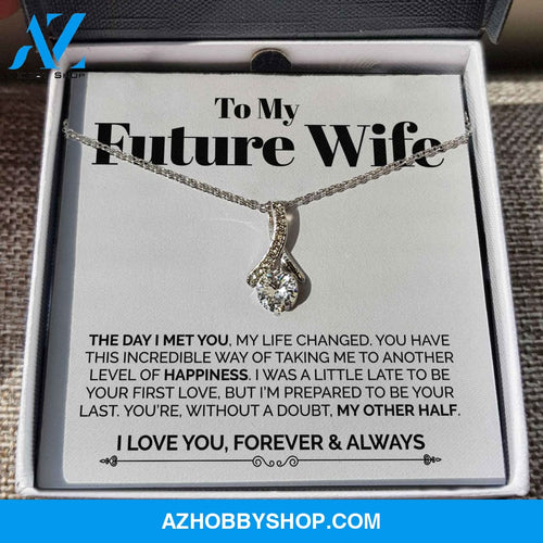 To My Future Wife - The Day I Met You - White Gold Alluring Necklace