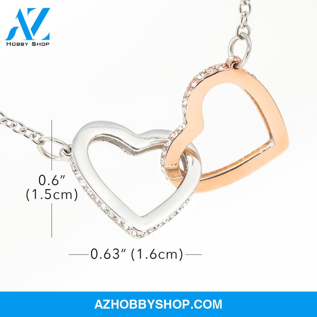 To My Future Wife White Gold Interlocking Hearts Necklace