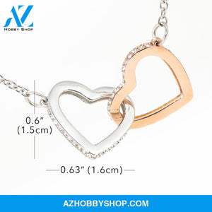 To My Future Wife White Gold Interlocking Hearts Necklace