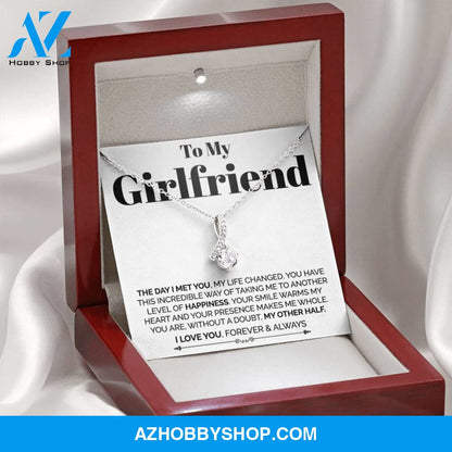To My Girlfriend - The Day I Met You - White Gold Alluring Necklace