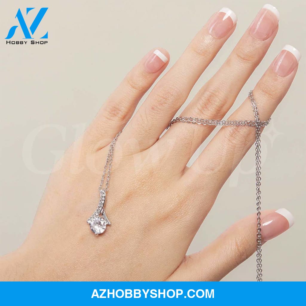 To My Girlfriend - The Day I Met You - White Gold Alluring Necklace