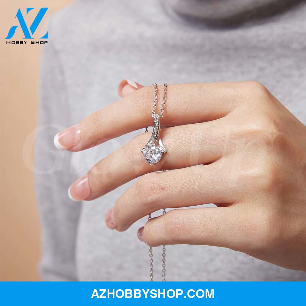To My Girlfriend - The Day I Met You - White Gold Alluring Necklace