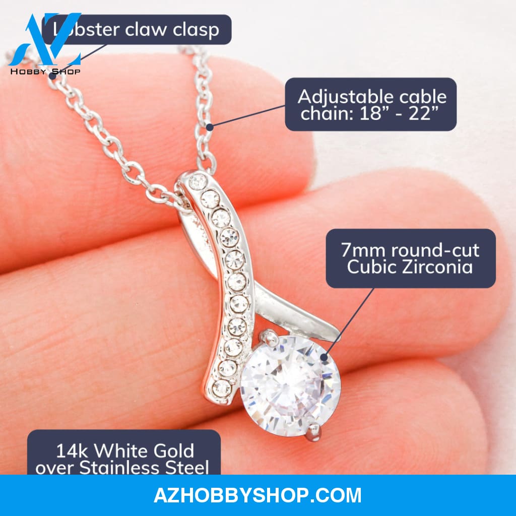 To My Girlfriend - The Day I Met You - White Gold Alluring Necklace