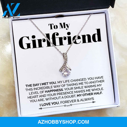 To My Girlfriend - The Day I Met You - White Gold Alluring Necklace