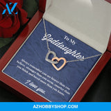 To My Goddaughter Interlocking Hearts Necklace - Jewelry for Goddaughter - Gift for Goddaughter