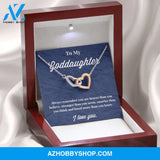To My Goddaughter Interlocking Hearts Necklace - Jewelry for Goddaughter - Gift for Goddaughter