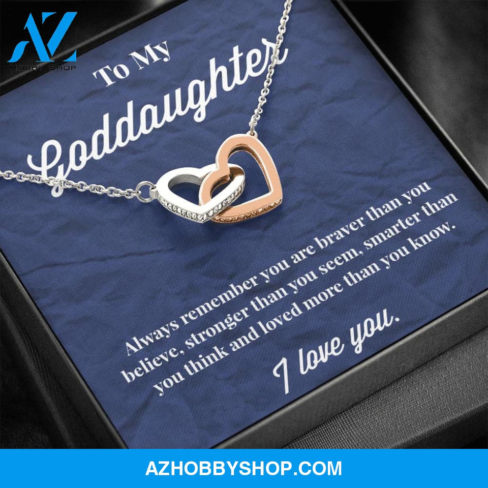 To My Goddaughter Interlocking Hearts Necklace - Jewelry for Goddaughter - Gift for Goddaughter