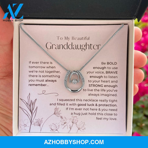 To My Granddaughter, Always Remember This - Lucky Horseshoe Necklace