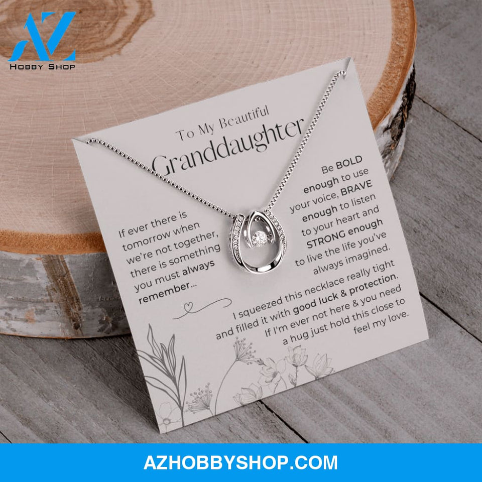 To My Granddaughter, Always Remember This - Lucky Horseshoe Necklace