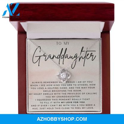To My Granddaughter Gift Silver Necklace